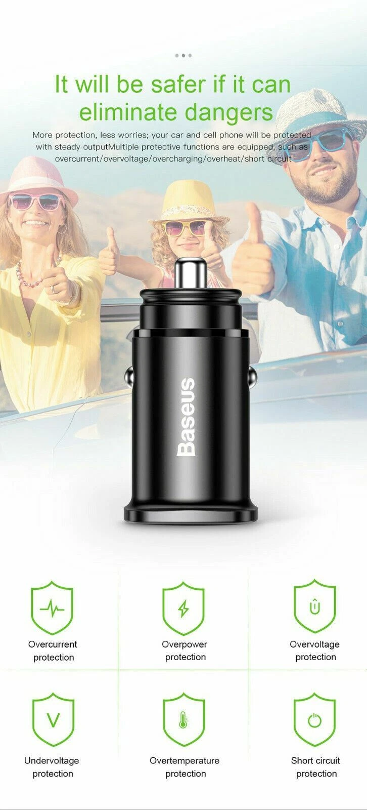 30W Dual USB C Quick Charge QC 4.0 Car Charger For iPhone Samsung huawei google detay görseli 3